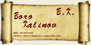 Boro Kalinov vizit kartica